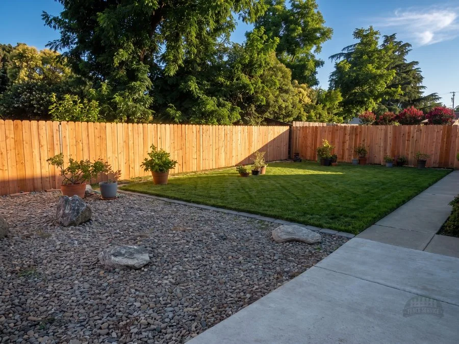 Cedar backyard privacy fence