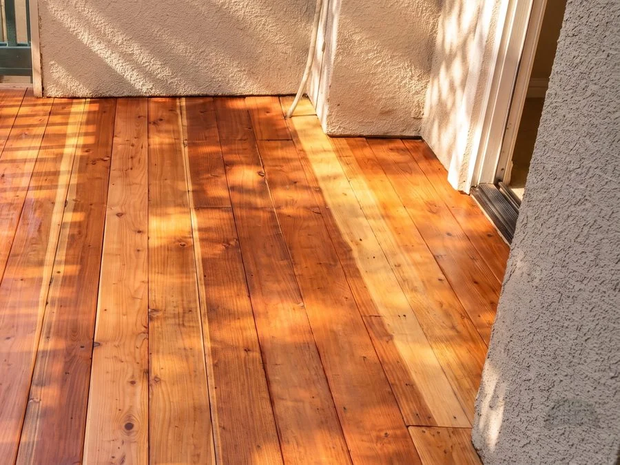 Cedar deck installation