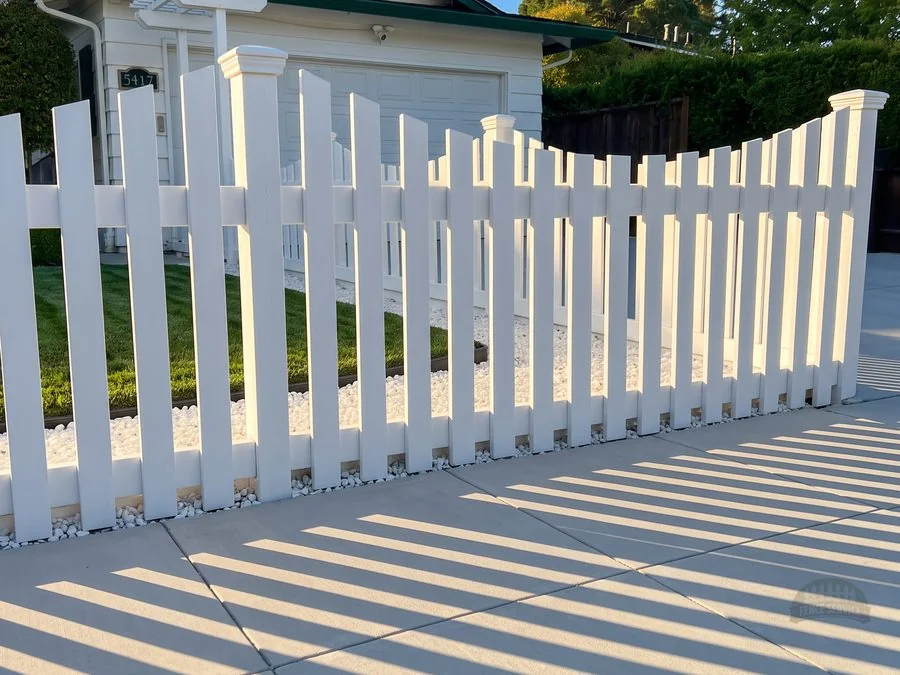 Classic white picket fence
