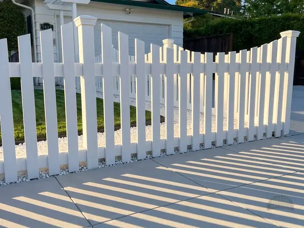 Classic white picket fence